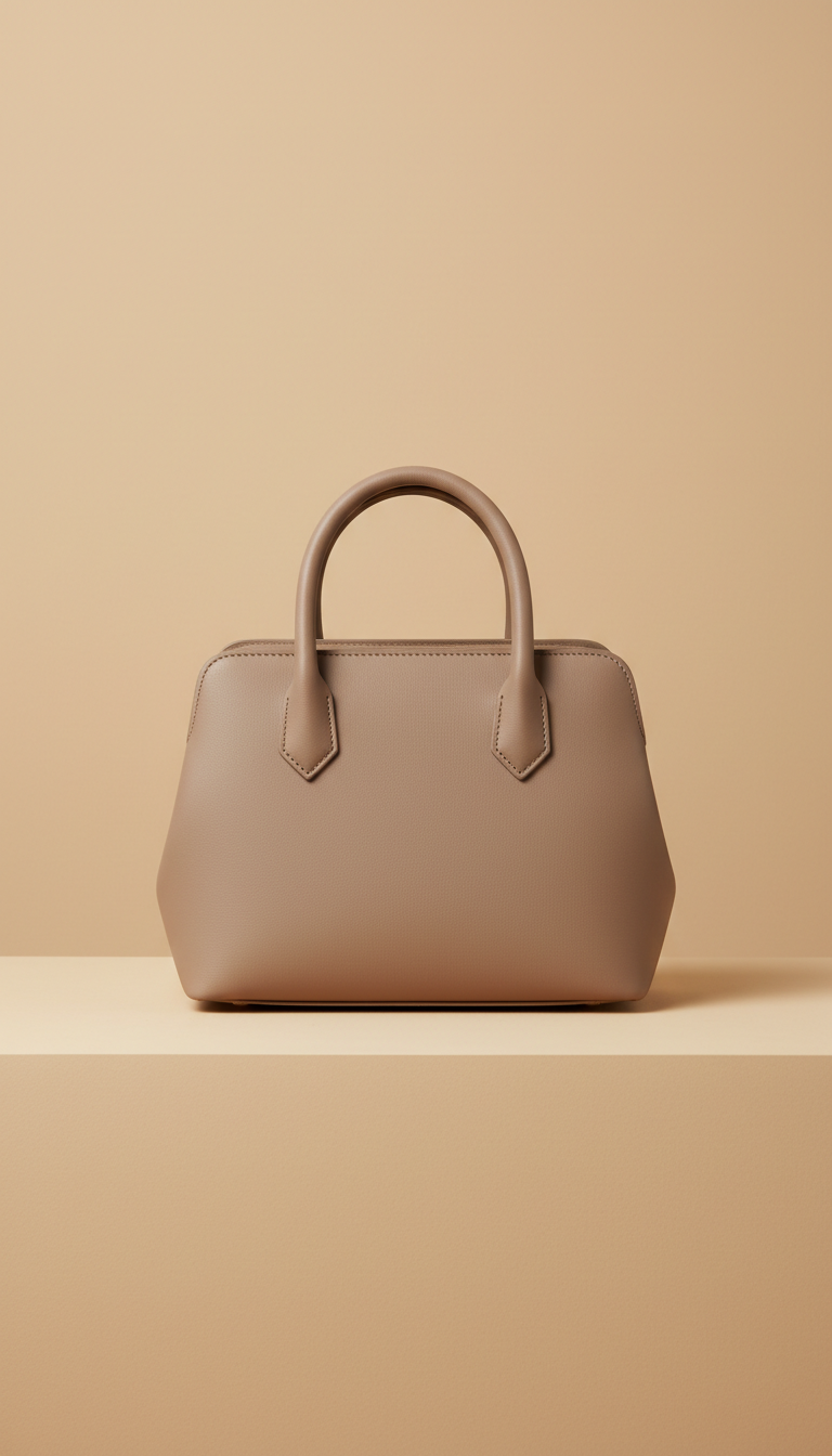 box bag strutturata in Soft Taupe